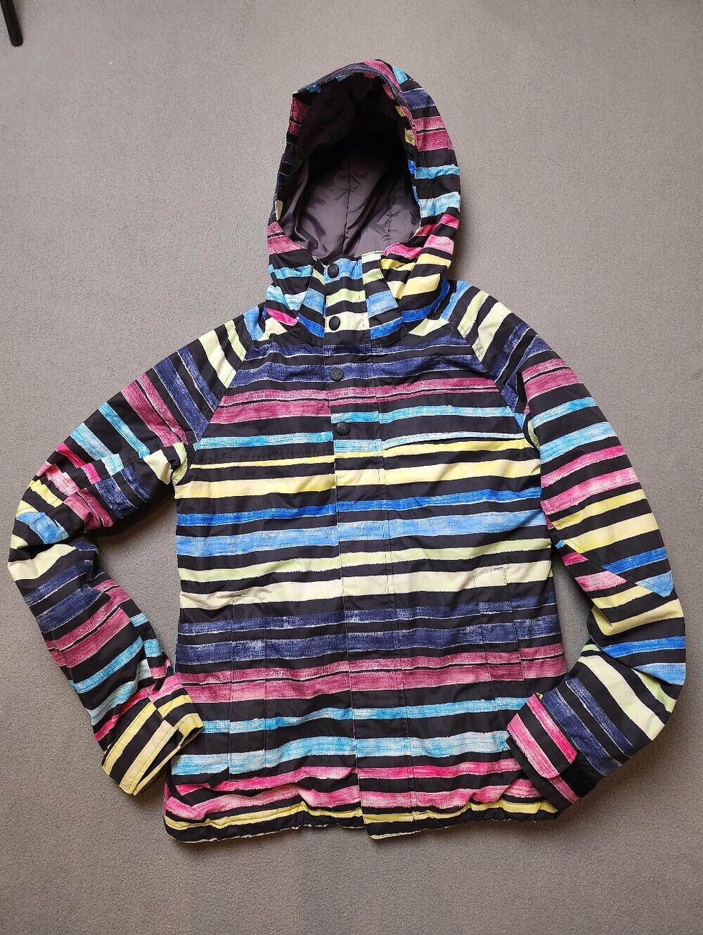 Burton Striped Multicolour Waterproof Ski Snowboard Winter Jacket Dryride